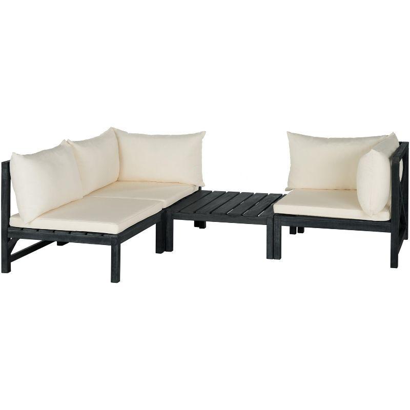 Lynwood Sectional - Indoor/Outdoor - PAT6713 - Dark Slate Gray/Beige - Safavieh