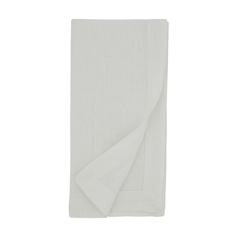 Saro Lifestyle Linen Tea Napkins With Solid Color Design (Set of 4)