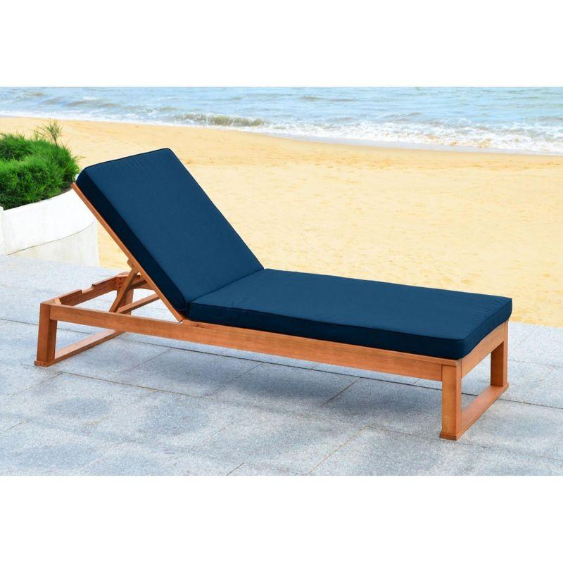 Solano Sunlounger - Outdoor - PAT7024 - Natural/Navy -Safavieh