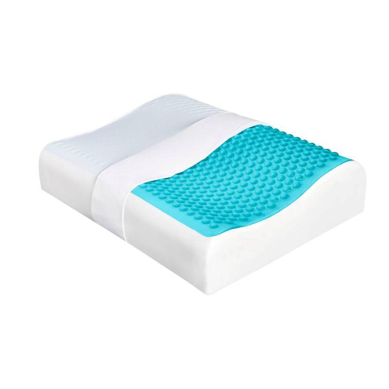 Contour Bubble Gel Memory Foam Medium Bed Pillow - Comfort Revolution