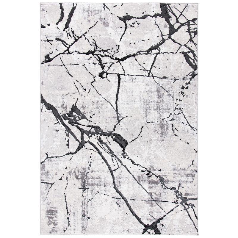 Amelia ALA293 Power Loomed Indoor Area Rug - Grey/Black - 8'x10' - Safavieh
