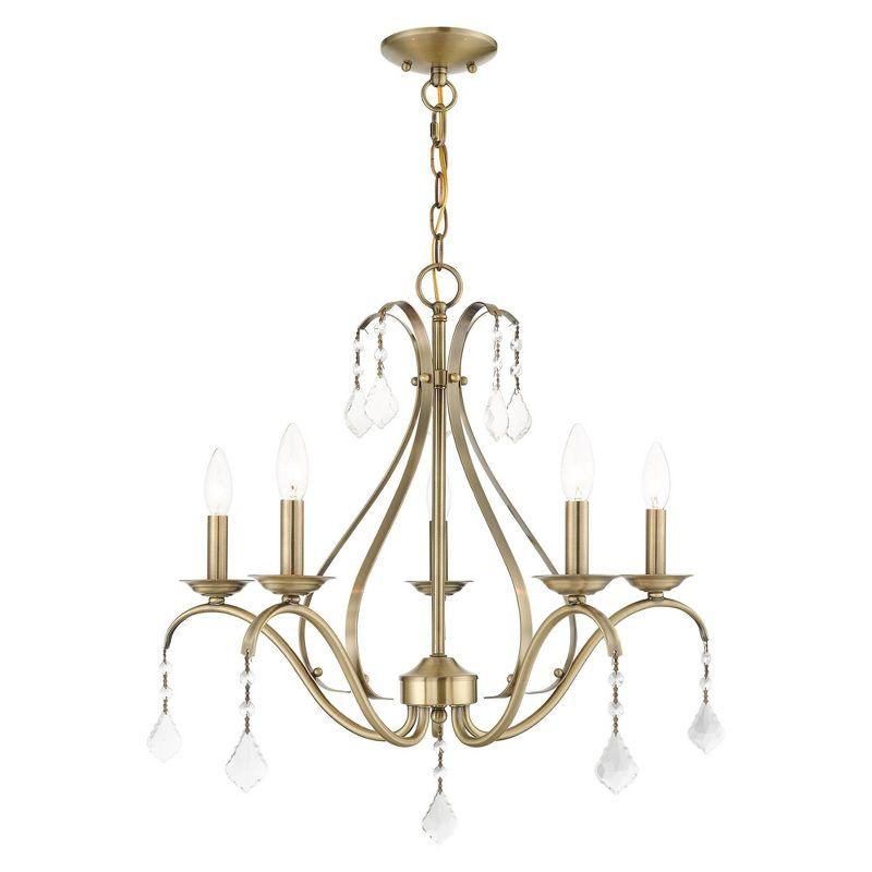 Livex Lighting Caterina 5 - Light Chandelier in  Antique Brass