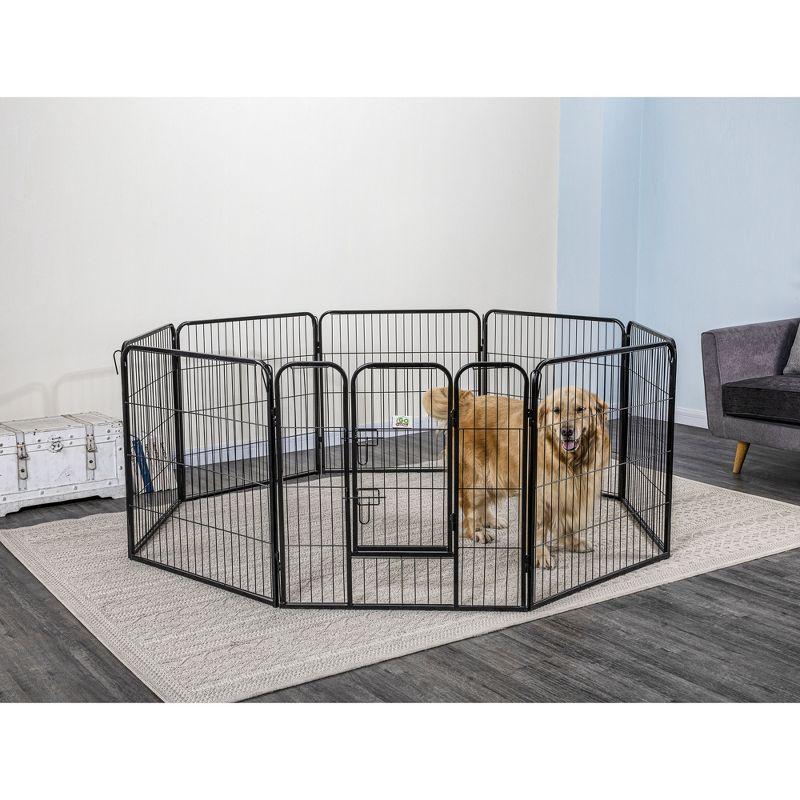 8 Panel Metal Exercise Pen With Door