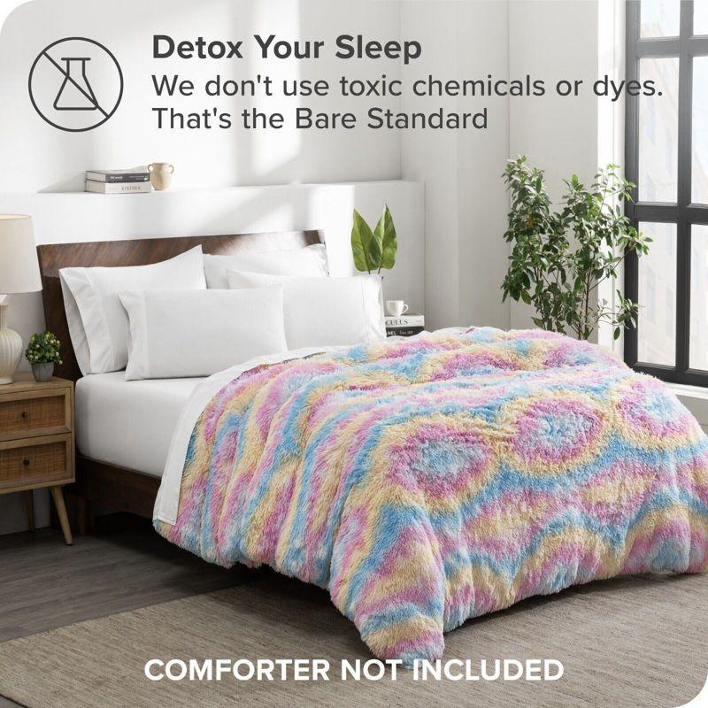 Multi Tie-Dye Twin/Twin XL Shaggy Duvet Cover by Bare Home
