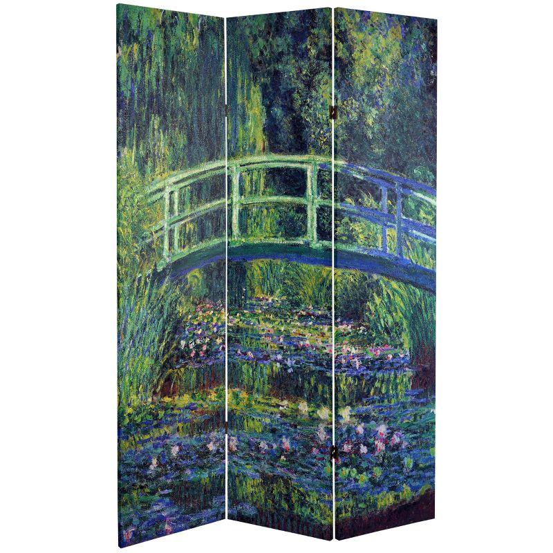 6' Tall Double Sided Works of Monet Canvas Room Divider - Oriental Furniture