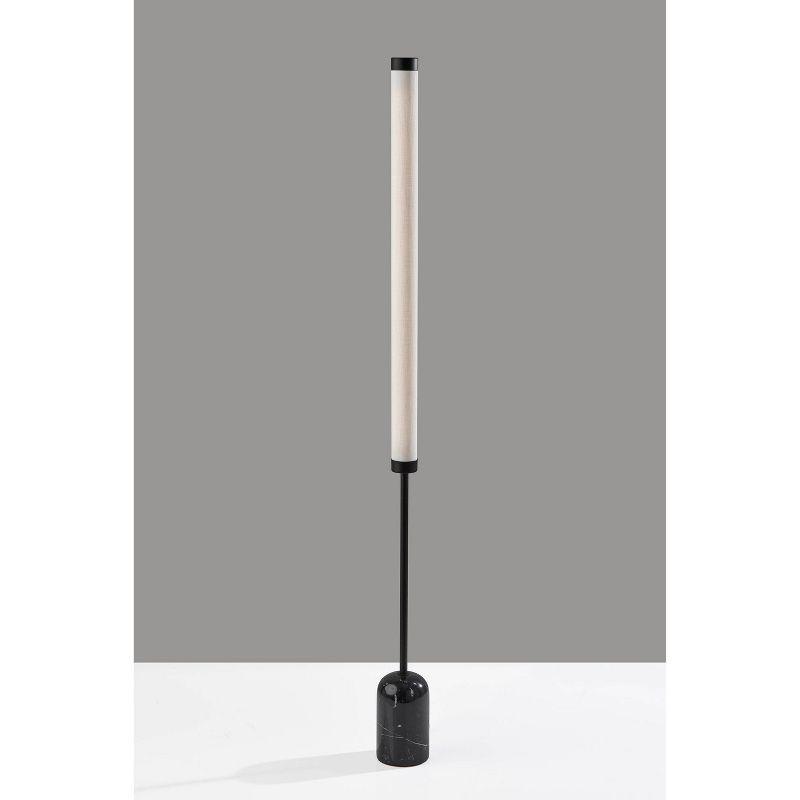 Dorsey Floor Lamp with Smart Switch Black (Includes LED Light Bulb) - Adesso: Energy-Efficient, Marble Base, Touch Sensor Control