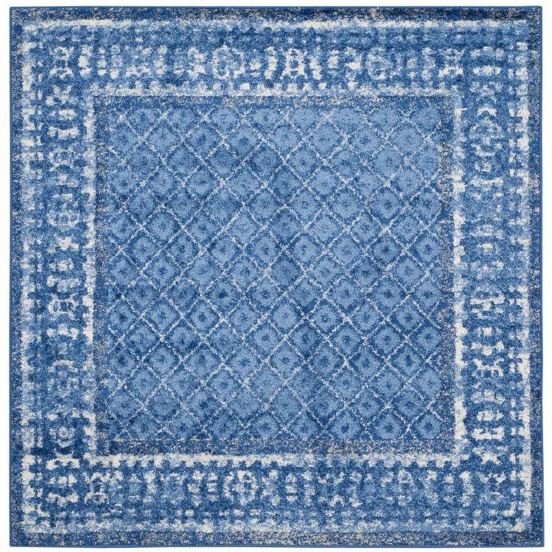 Adirondack ADR110 Machine Made Indoor Area Rug - Light Blue/Dark Blue - 4'x4' - Safavieh