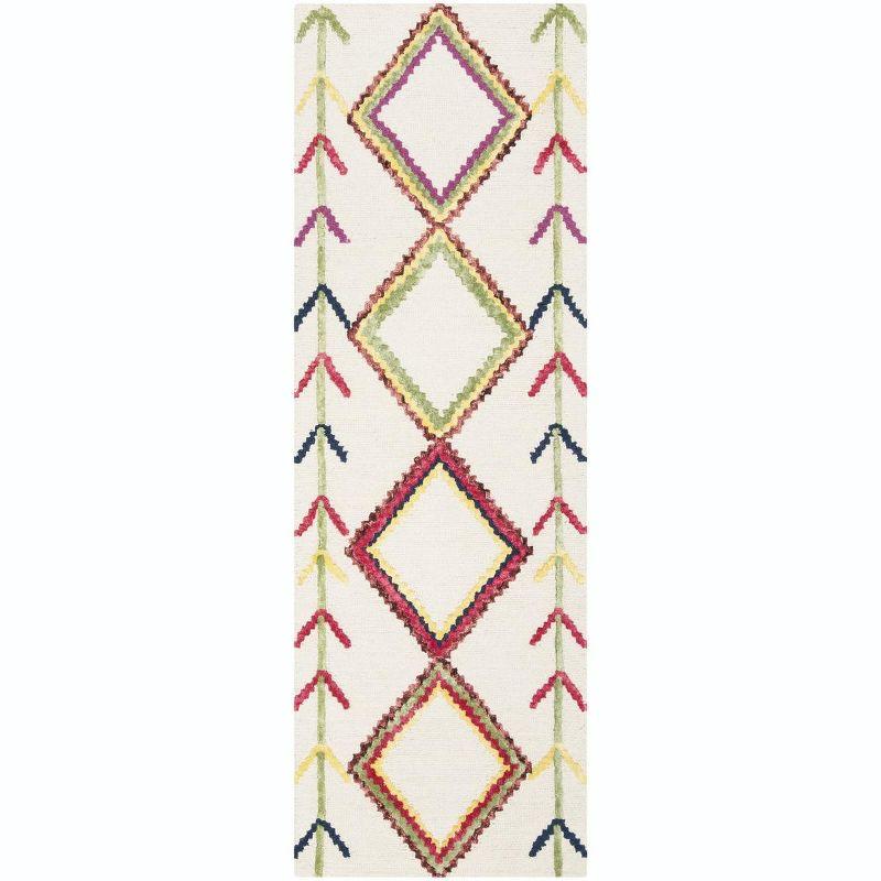 Ivory Hand-Tufted Wool Area Rug, 27" x 6"