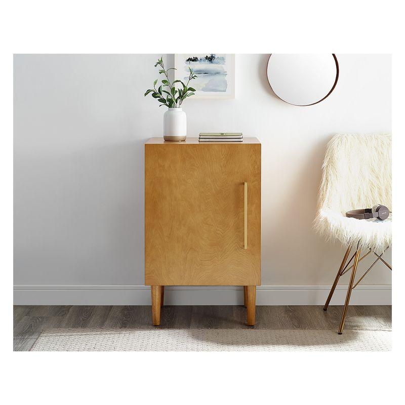 Everett Mid-Century Mahogany Console Cabinet with Adjustable Shelf