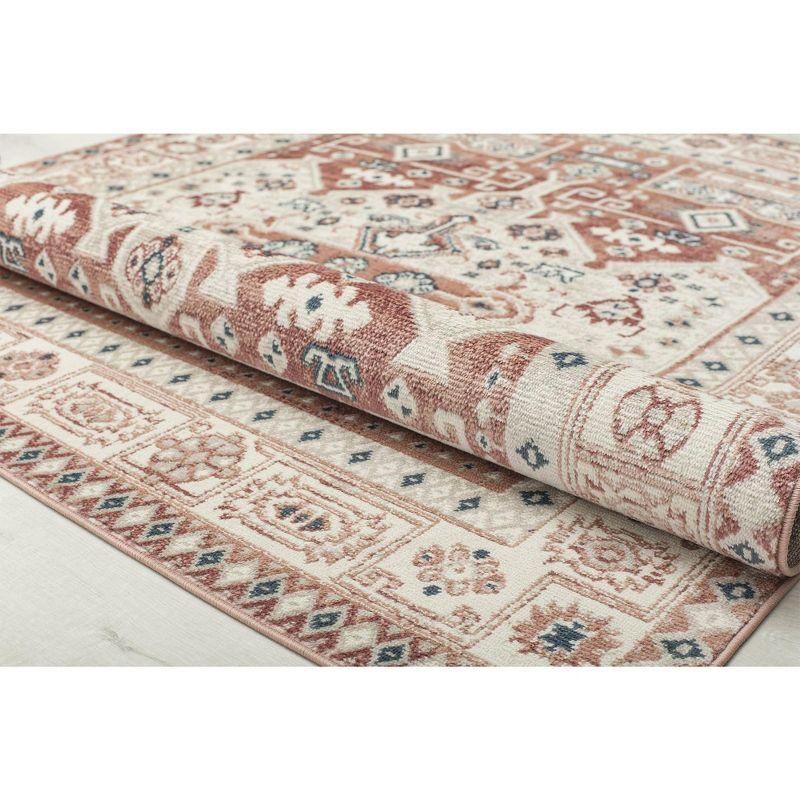 Rugs America Gallagher GL60A Sangria Koti Vintage Transitional Orange Area Rug for Dining Room Rug Neutral Rug Living Room Rug Kitchen, 2'6"x4'