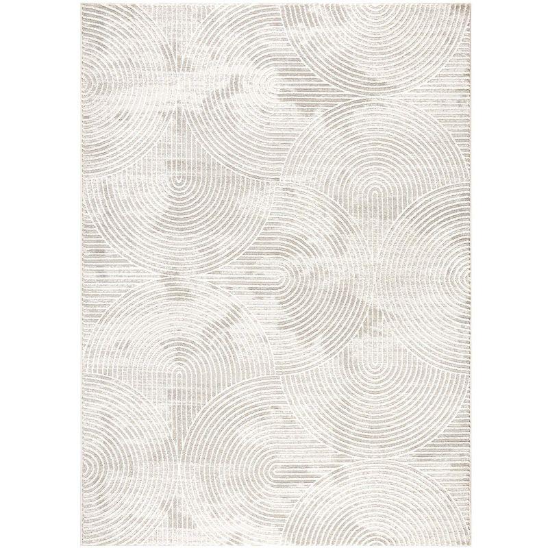 TOWN & COUNTRY Luxe Maya Soft Arches Neutral Indoor Area Rug with High-Low Texture, Ivory/Greige