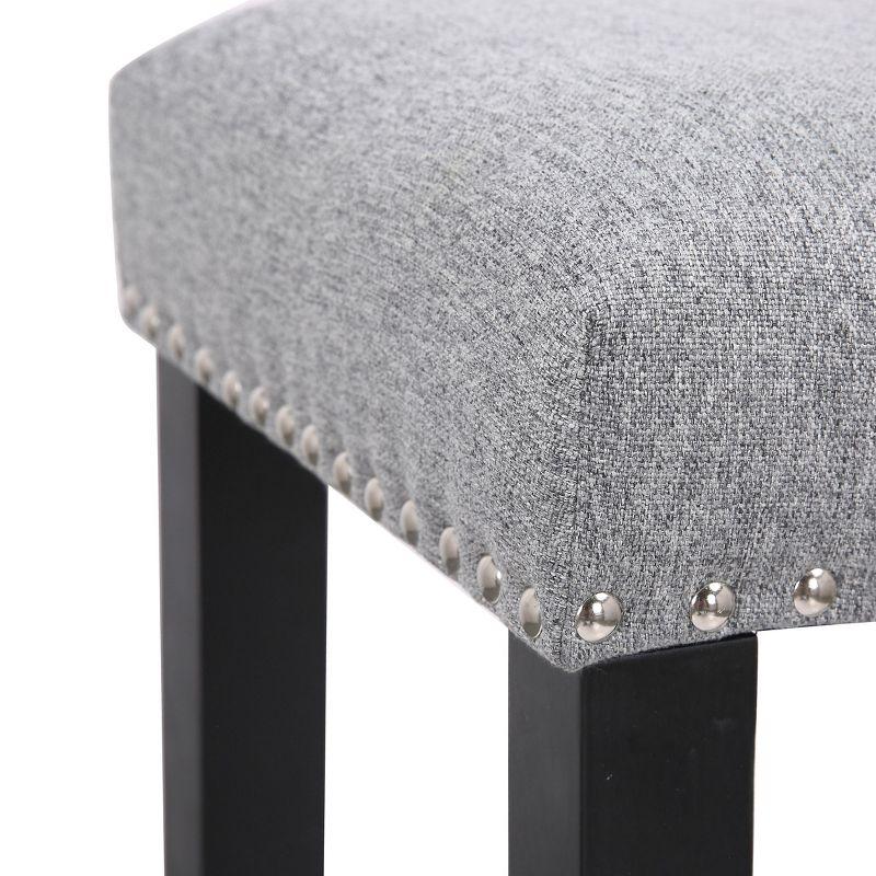 WestinTrends 24" Upholstered Saddle Seat Counter Stool, Black/Gray