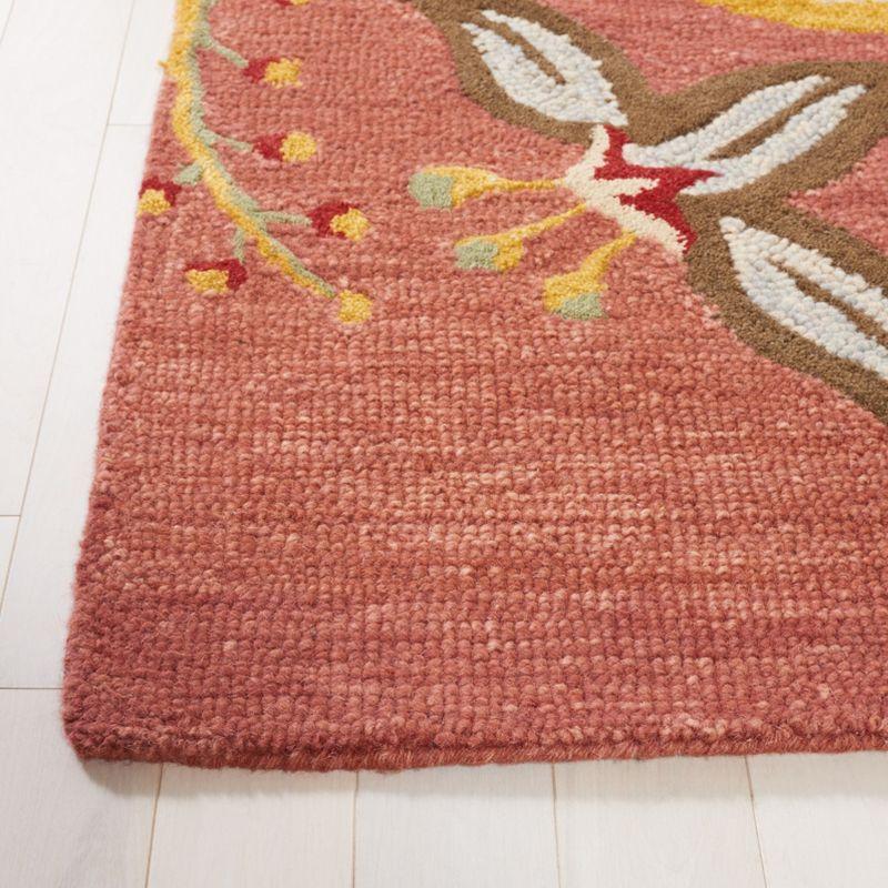 Blossom BLM680 Hand Hooked Area Rug - Rust/Multi - 4'x6' - Safavieh.