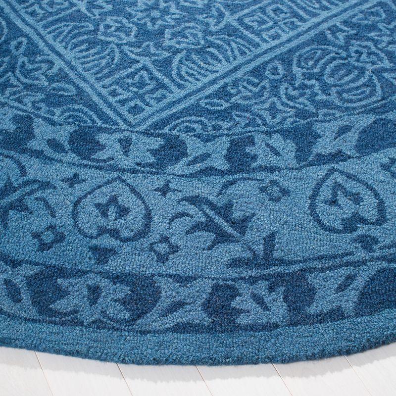 Dip Dye DDY151 Hand Tufted Indoor Area Rug - Navy Blue - 7' Round - Safavieh
