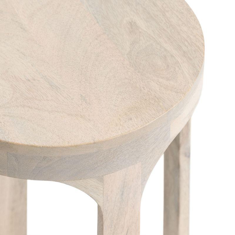 Kate and Laurel Dahl Wood Drink Table, 12x12x23, White