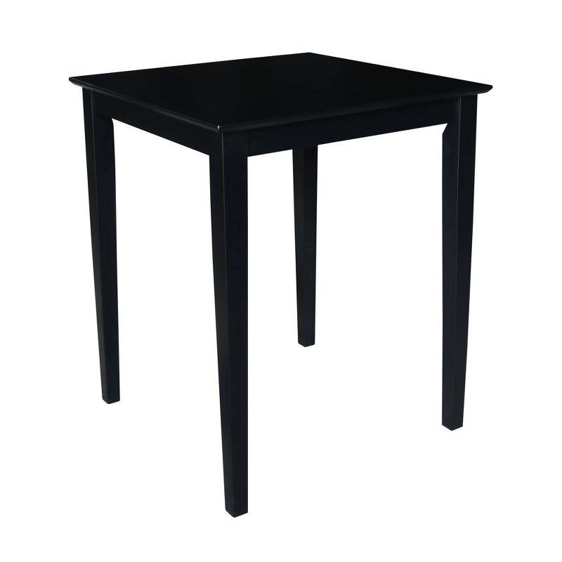 Elegant Shaker-Style Solid Wood Counter Height Table in Black