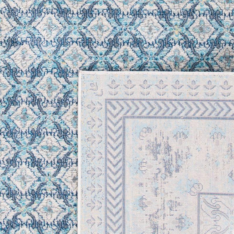 Brentwood BNT899 Power Loomed Indoor Area Rug - Ivory/Aqua - 8'x10' - Safavieh
