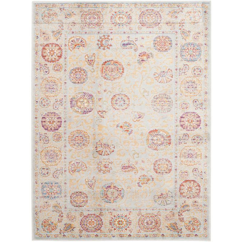 Reversible Sevilla Antique Silver Viscose Area Rug - 47"x4"