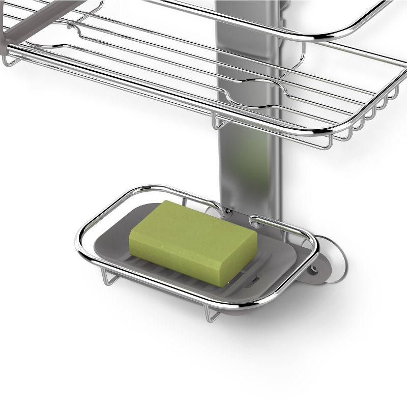 Simplehuman Adjustable Shower Caddy, Stainless Steel and Anodized Aluminum