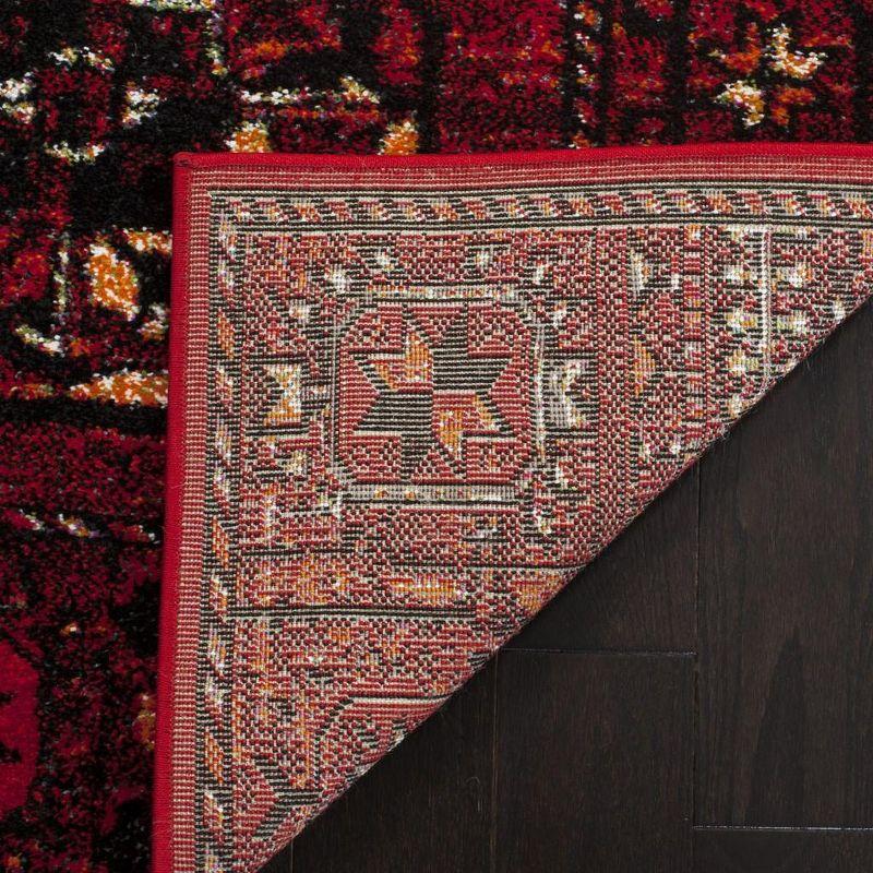 Antique Patina Red Synthetic Rectangular Area Rug 6'7" x 9'0"