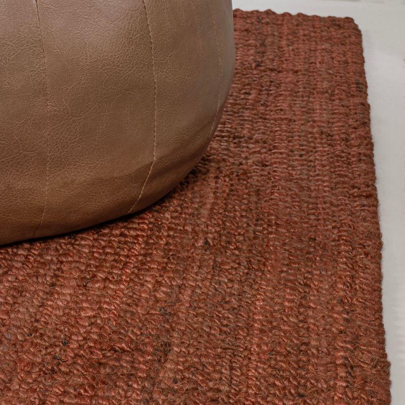 Pata Hand Woven Chunky Jute Terracotta 4 ft. x 6 ft. Area Rug - JONATHAN Y