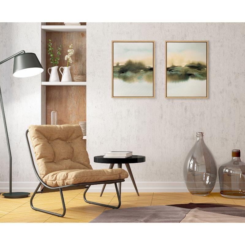 Kate & Laurel All Things Decor (Set of 2) 18"x24" Sylvie Meadows Framed Canvas by Amy Lighthall Natural: Tranquil Digital Art