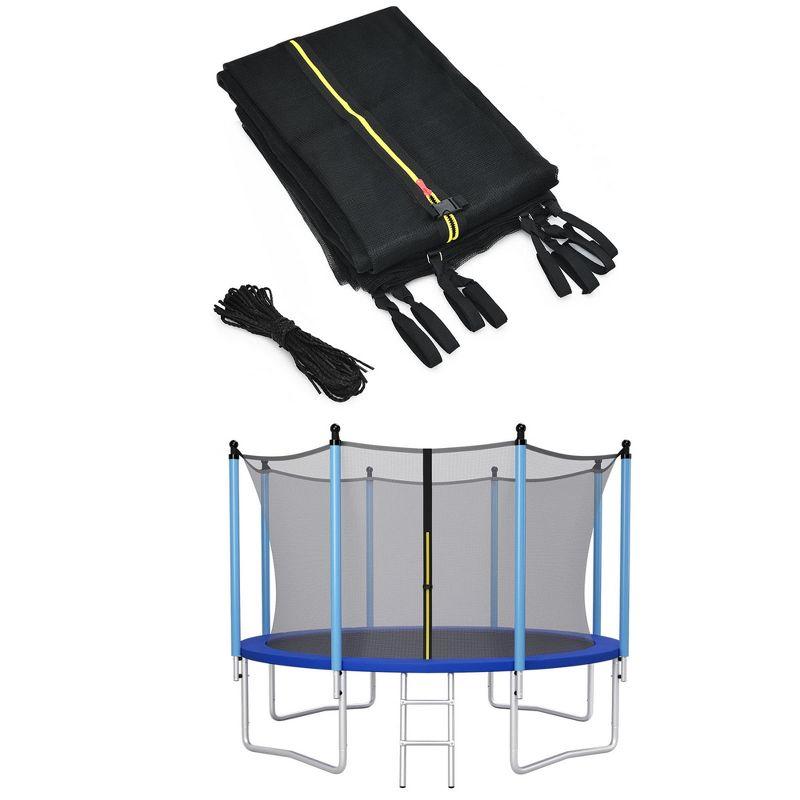 14ft Black PE Trampoline Safety Enclosure Net with Zipper