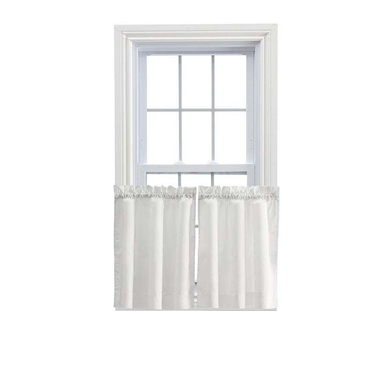 Stacey Ice Cream Sheer Rod Pocket Window Tier Pair