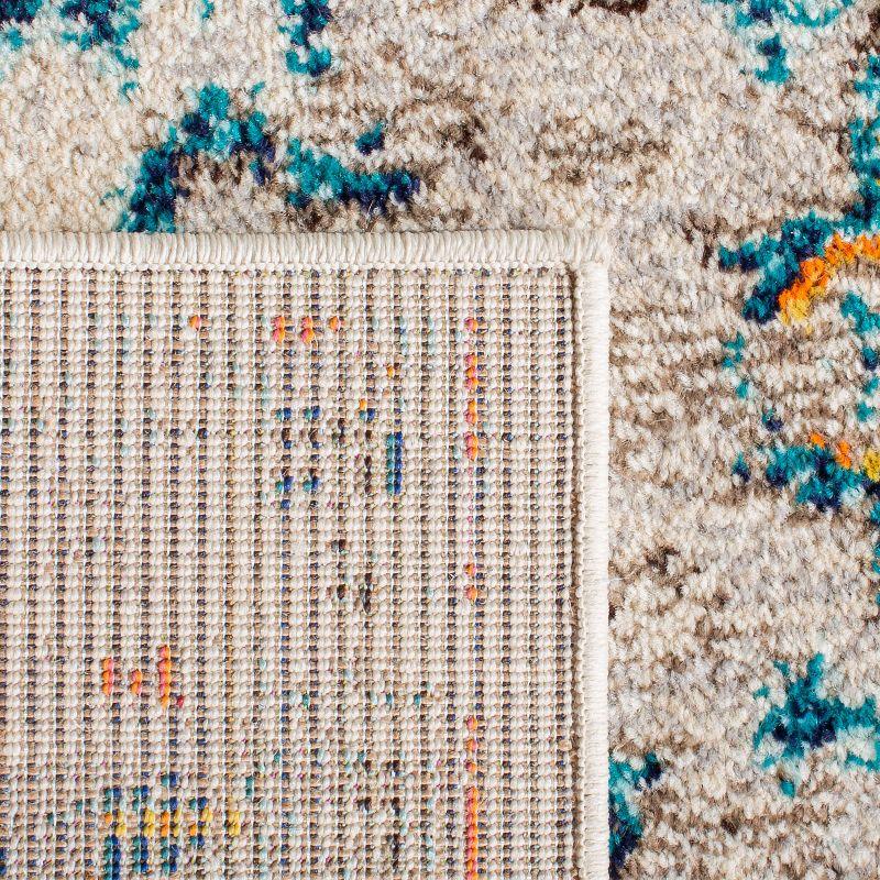 Madison MAD474 Power Loomed Indoor Area Rug - Cream/Blue - 5'x5' - Safavieh