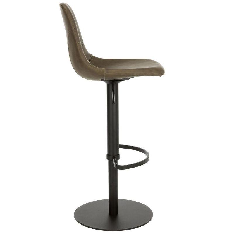 Sky Adjustable Swivel Barstool - Olive/Black - Safavieh