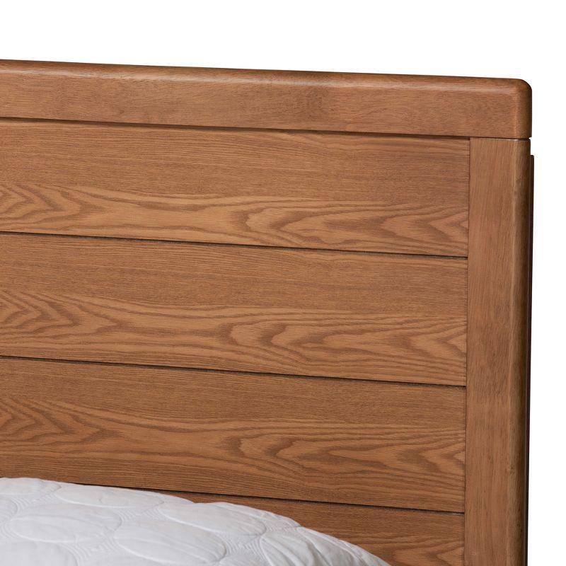 Baxton Studio Daina Mid-Century Modern Walnut Wood Platform Bed