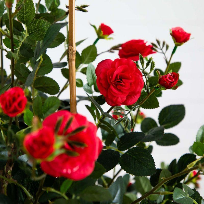 Nearly Natural 5-ft Mini Rose Silk Tree