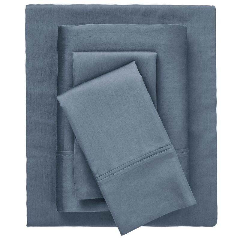 King Slate Blue 500 Thread Count Cotton Polyester Sheet Set