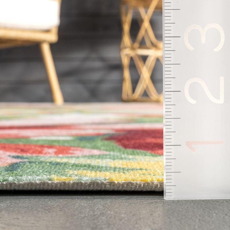Nuloom Contemporary Floral Sabrina Indoor/Outdoor Patio Area Rug, 4' x 6', Multi