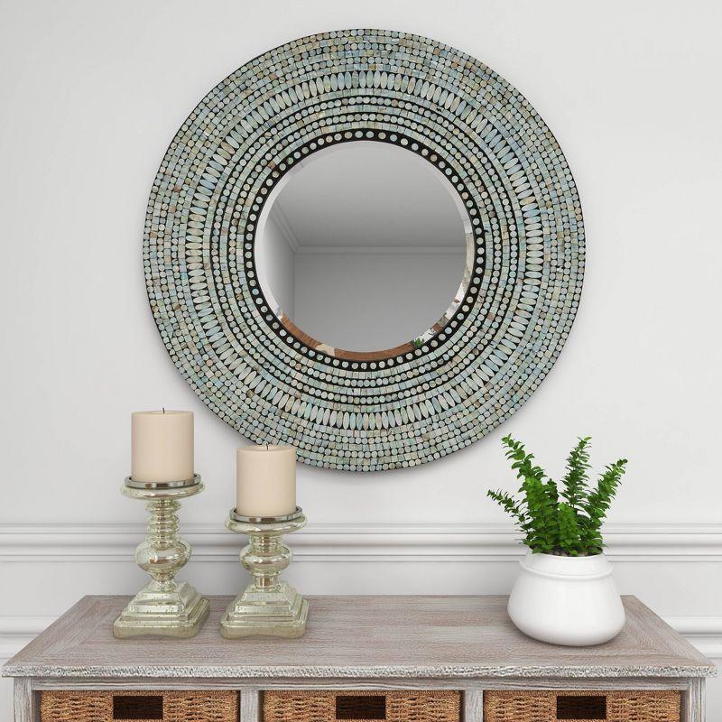 Wood Handmade Mosaic Wall Mirror - Olivia & May