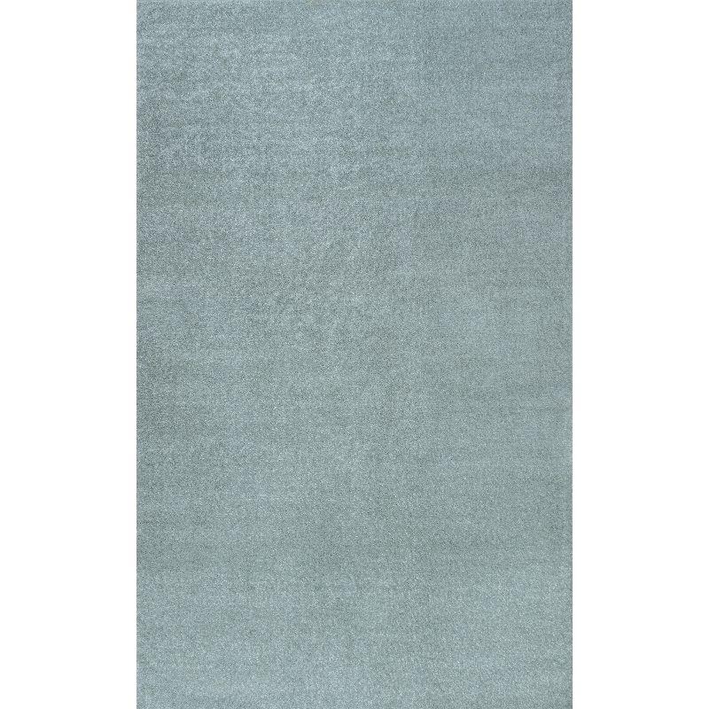 8'x10' Haze Solid Low-Pile, Light Blue - JONATHAN Y