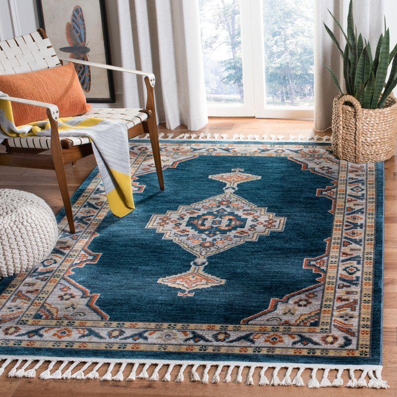 Farmhouse FMH830 Power Loomed Area Rug - Cream/Navy - 3' X 5' - Safavieh.