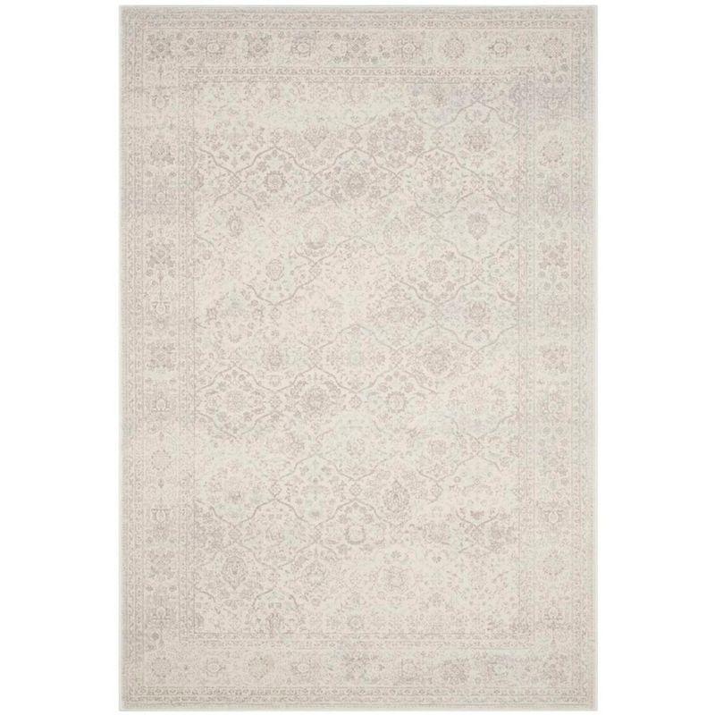 Carnegie CNG691 Power Loomed Area Rug - Cream/Light Grey - 5'1"x7'6" - Safavieh.