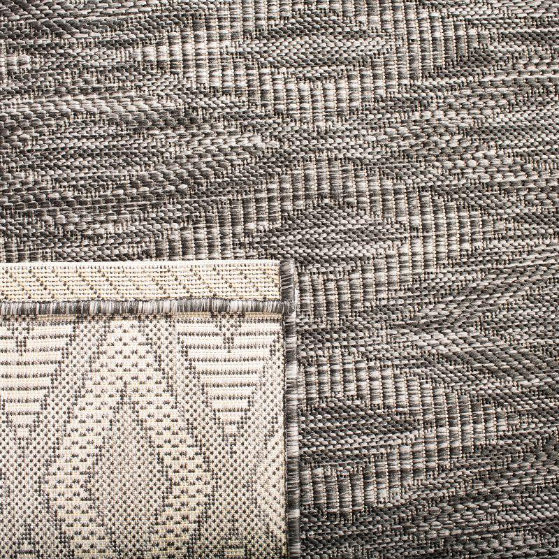 Courtyard CY8522 Power Loomed Indoor and Outdoor Accent Rug - Black/Black - 2'x3'7" - Safavieh