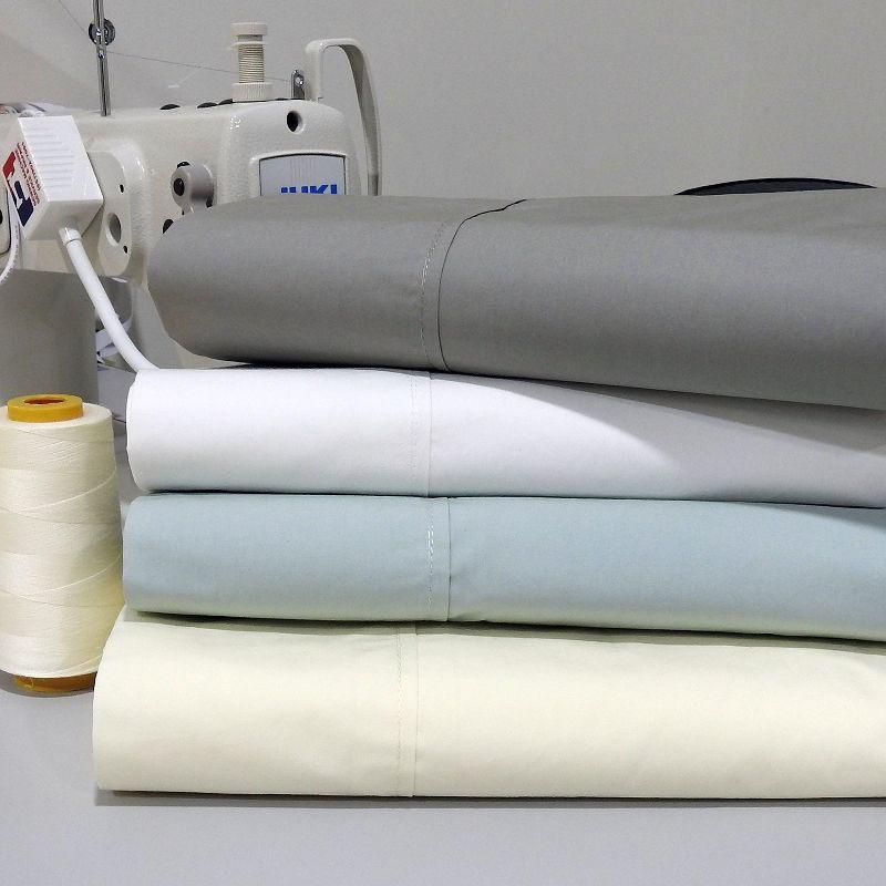 Egyptian Linens Oversized Percale Flat Sheet Made in Egypt White Twin/Twin XL