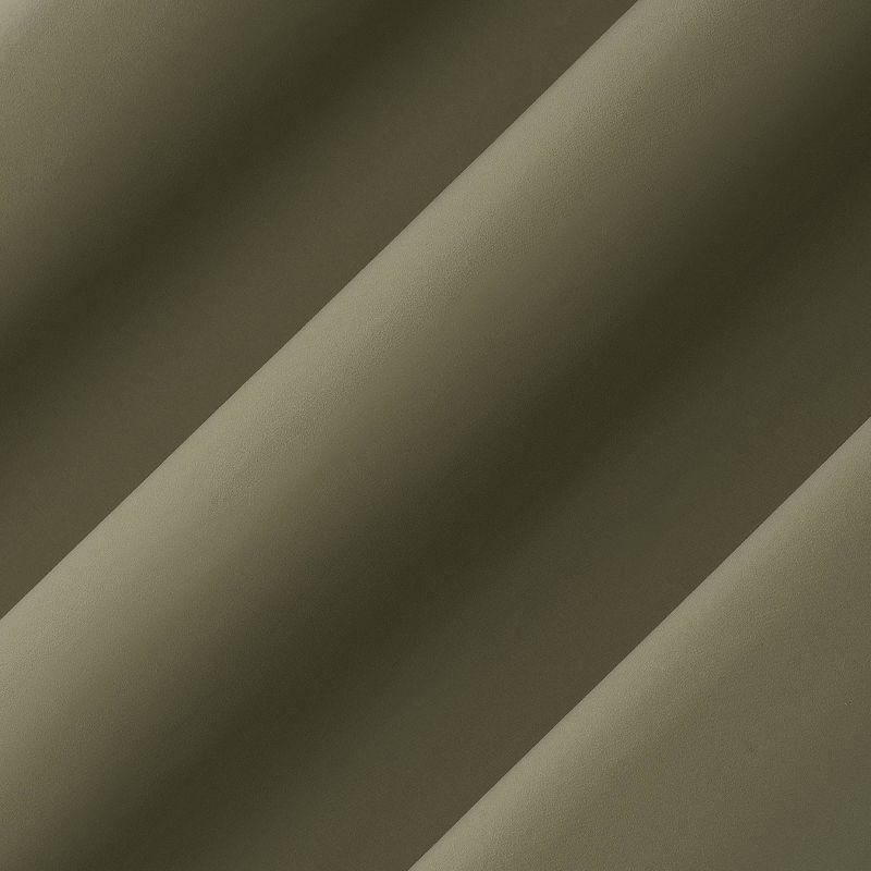 40"x63" Sun Zero 100% Blackout Cyrus Thermal Back Tab Curtain Panel Olive Green: Modern Indoor Polyester Drapery