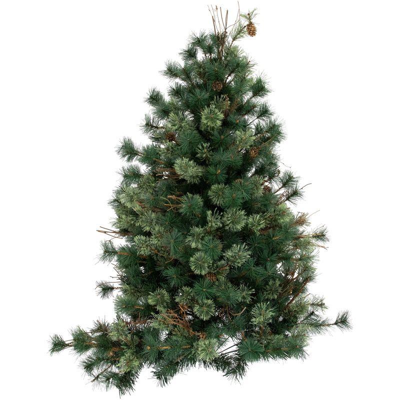 4' Green Pine Artificial Christmas Wall Tree with Pine Cones