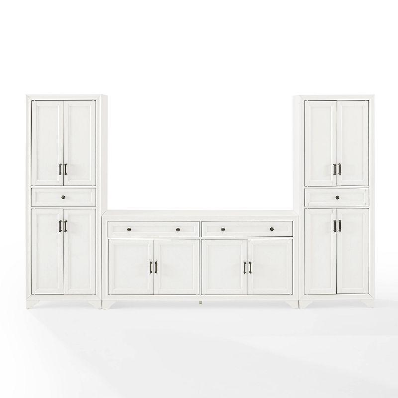 3pc Tara Sideboard and Pantry Set Distressed - Crosley