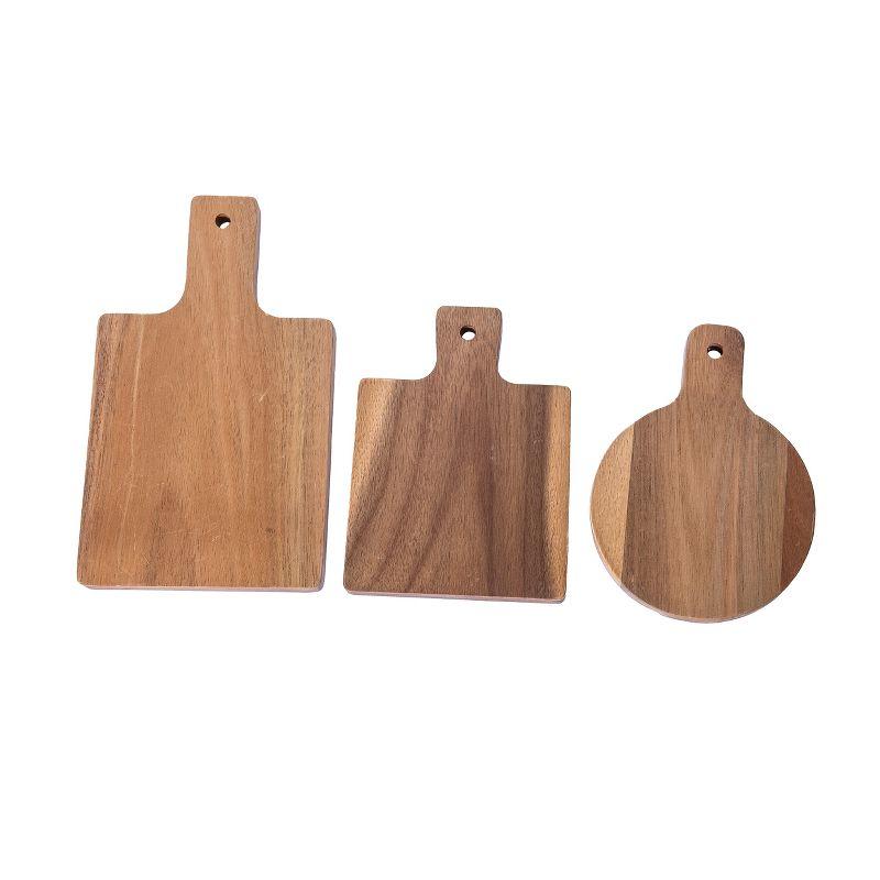 Transpac Wood 8 in. Multicolor Christmas Cheese Boards Set of 3