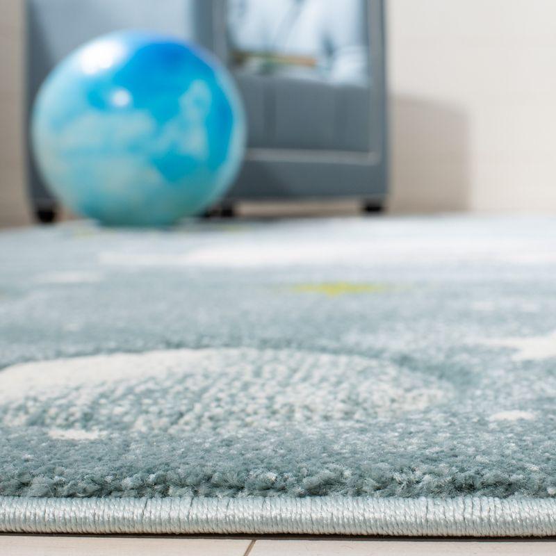 Carousel Kids  CRK103 Loomed Indoor Area Rug - Teal/Ivory - 4'x6' - Safavieh
