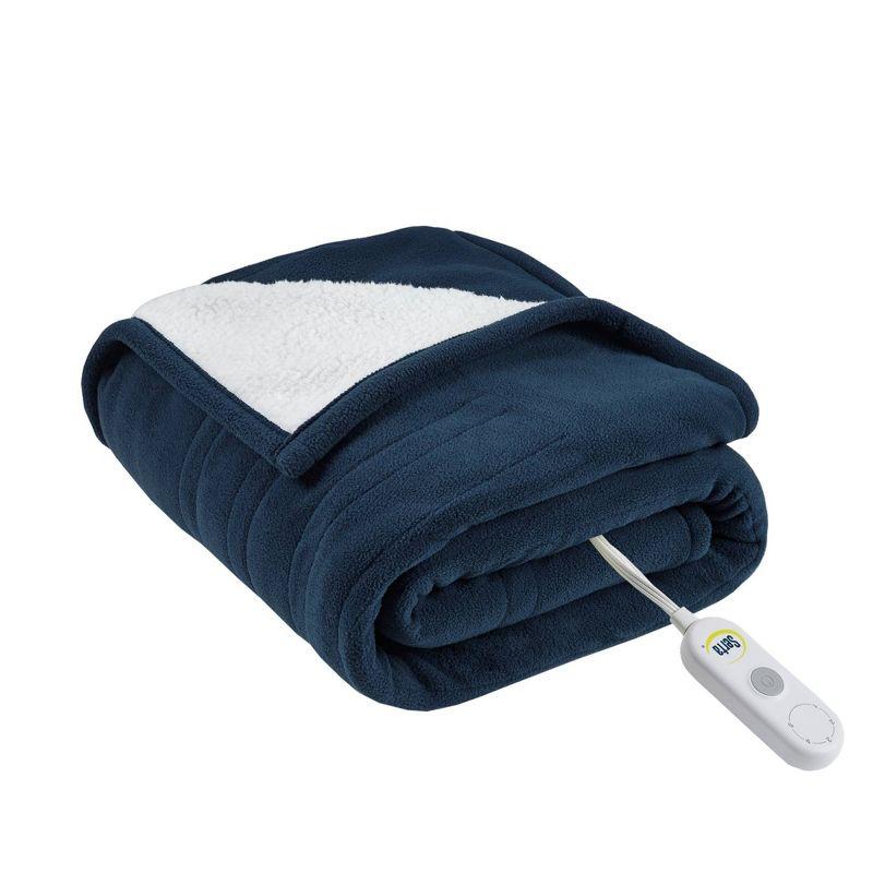 Serta Fleece to Sherpa Heated Throw