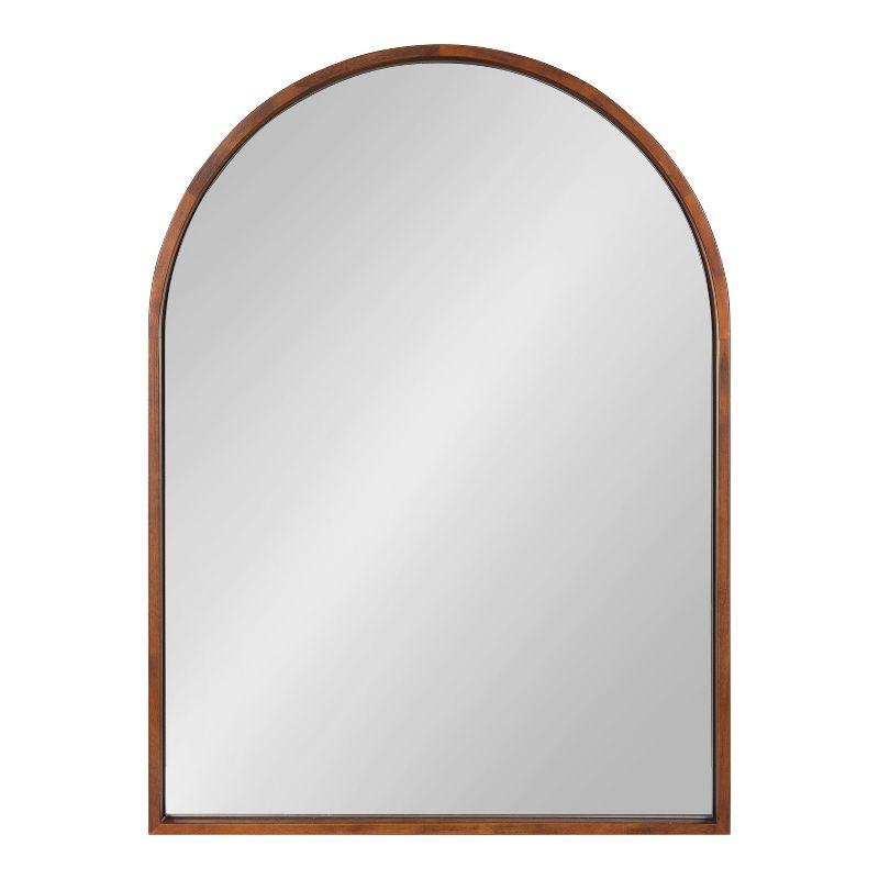 Kate & Laurel All Things Decor 24"x32" Valenti Mid-Century Modern Arched Wall Mirror: Includes Mounting Hardware