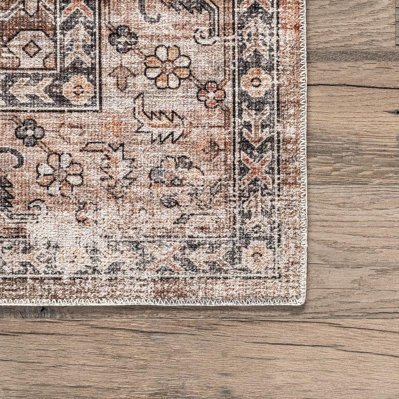 Lauren Liess x Rugs USA Myrtle Vintage Machine Washable Beige/Brown/Black Area Rug