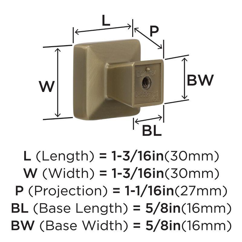 Blackrock 1 3/16" Length Square Knob