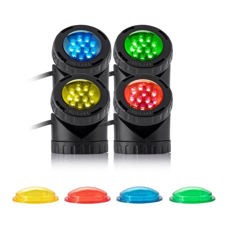 LED Submersible Light with Photocell & Transformer - Alpine Corporation: Weather-Resistant, Electric Powered Landscape Ground Spotlight